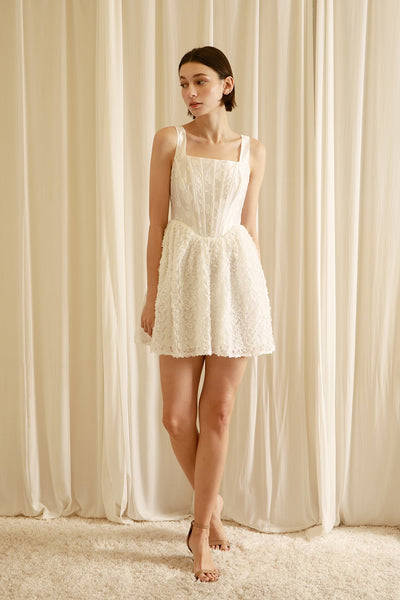 White Corset Top Mini Dress