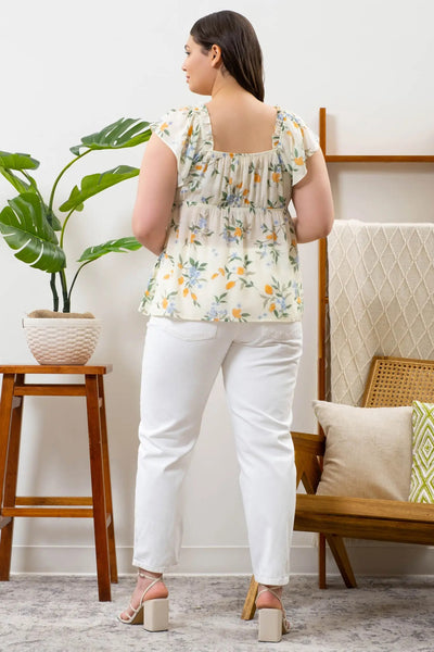 Lindsay Plus Floral Short Sleeve Top - FINAL SALE