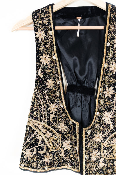 Pre-Loved Giselle Velvet Embroidered Vest