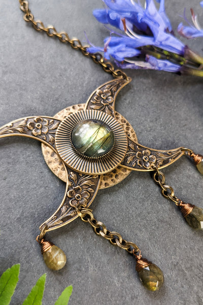 Triple Moon Goddess Necklace - FINAL SALE