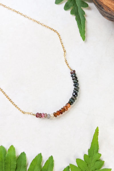 Tourmaline Rainbow Arch Necklace - FINAL SALE