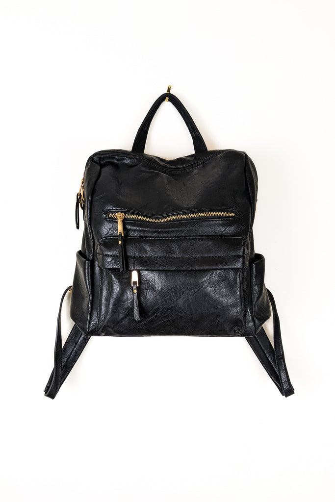 Jen & CO: Amelia Convertible Backpack with Guitar Strap Black