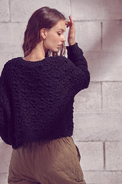 Crochet Overlay Sweater - FINAL SALE