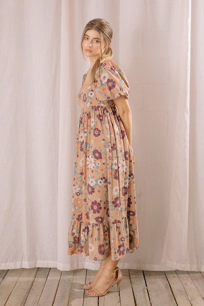 Retro Floral Maxi Dress - FINAL SALE
