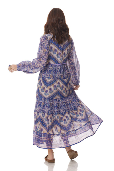 Kayla Printed Dress - Liberty Blue - FINAL SALE