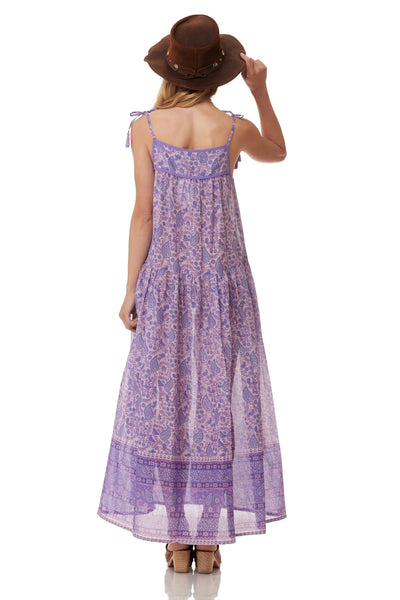 Betsy Printed Maxi Dress Lavender - FINAL SALE