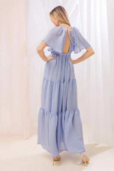 Talia Flutter Sleeve Maxi Dress - FINAL SALE
