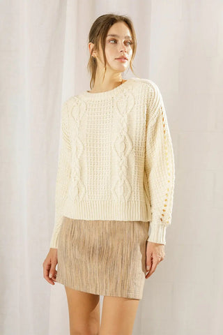 Thick Cable Knit Sweater - FINAL SALE
