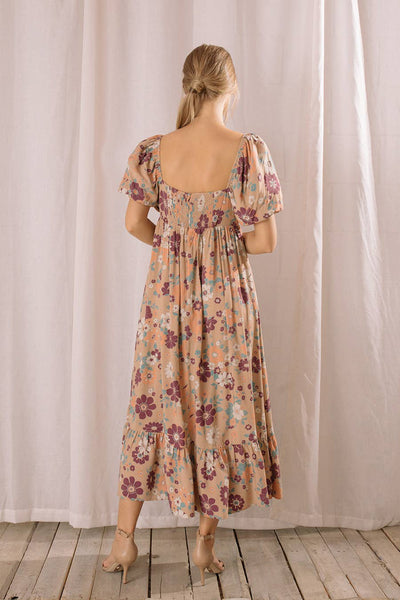 Retro Floral Maxi Dress - FINAL SALE