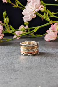 Silver Ripple Spinner Ring - FINAL SALE