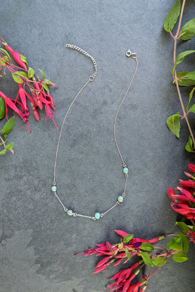 Five Stone Turquoise Necklace - FINAL SALE