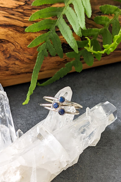 Lapis and Silver Stacking Ring - FINAL SALE