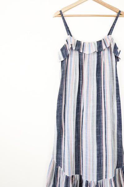 Pre-Loved Rumer Meridian Stripe Dress - Horizon