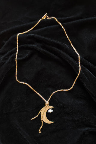 Lorne Crescent Necklace - Quartz - FINAL SALE