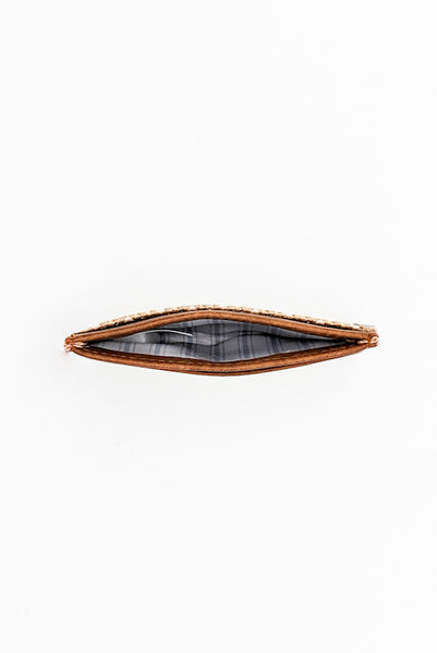 Vienna Cardholder with Vegan Leather Contrast - Brown - FINAL SALE