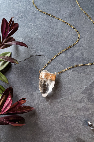 Quartz Crystal Pendant Necklace - One of a Kind #191108 - FINAL SALE