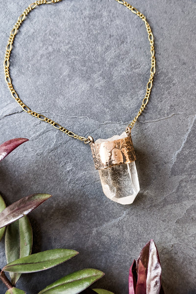 Quartz Crystal Pendant Necklace - One of a Kind #191109 - FINAL SALE