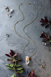 Quartz Crystal Pendant Necklace - One of a Kind #191110
