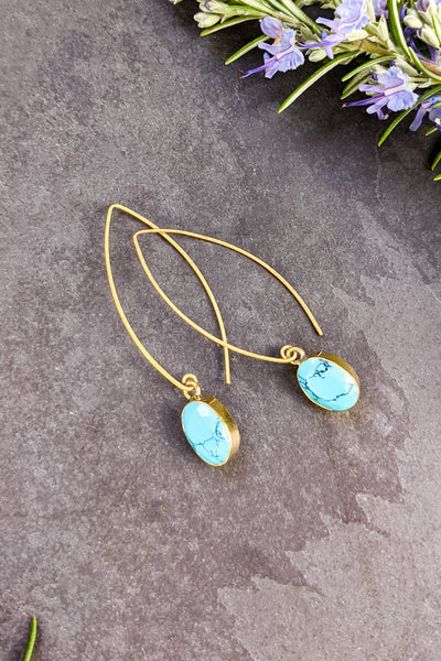Brass and Turquoise Threaders