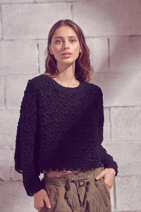 Crochet Overlay Sweater - FINAL SALE