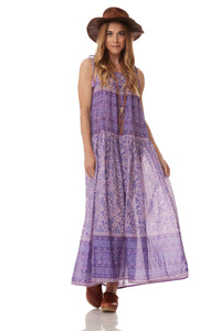 Betsy Printed Maxi Dress Lavender - FINAL SALE