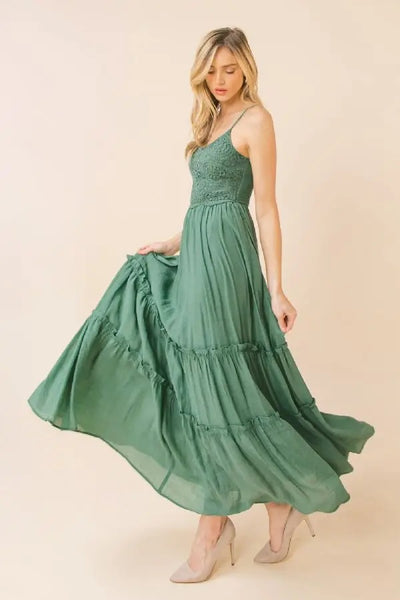 Callie Lace Bodice Maxi Dress - FINAL SALE